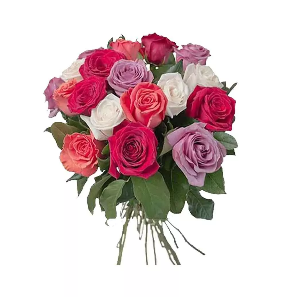 Vibrant Mixed Roses Bouquet