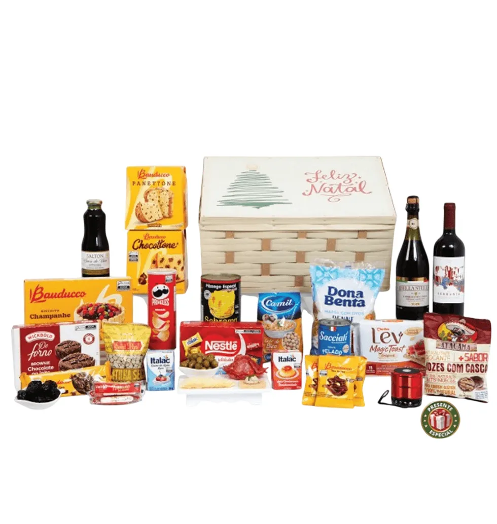 Luxury Christmas Basket with Wines & Goodies