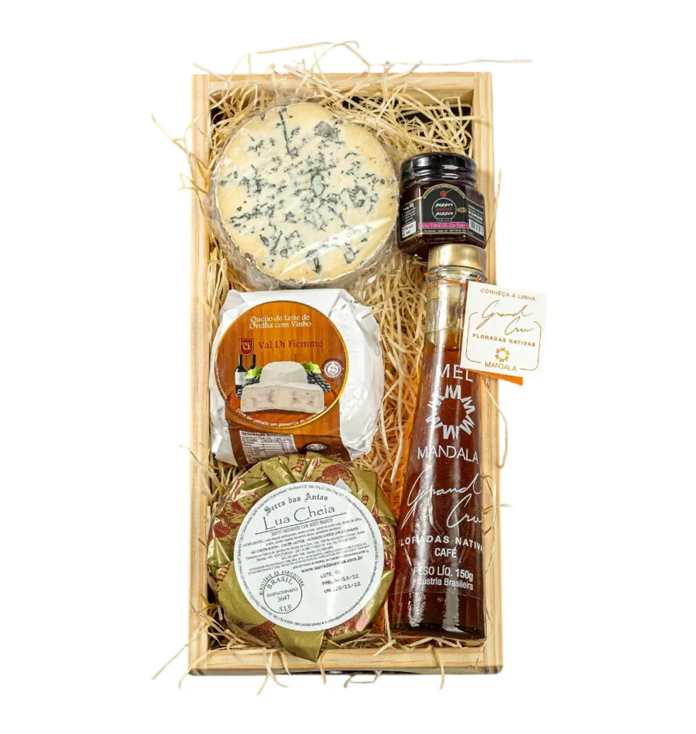 “Creamy Cheese & Honey Harmony Board”