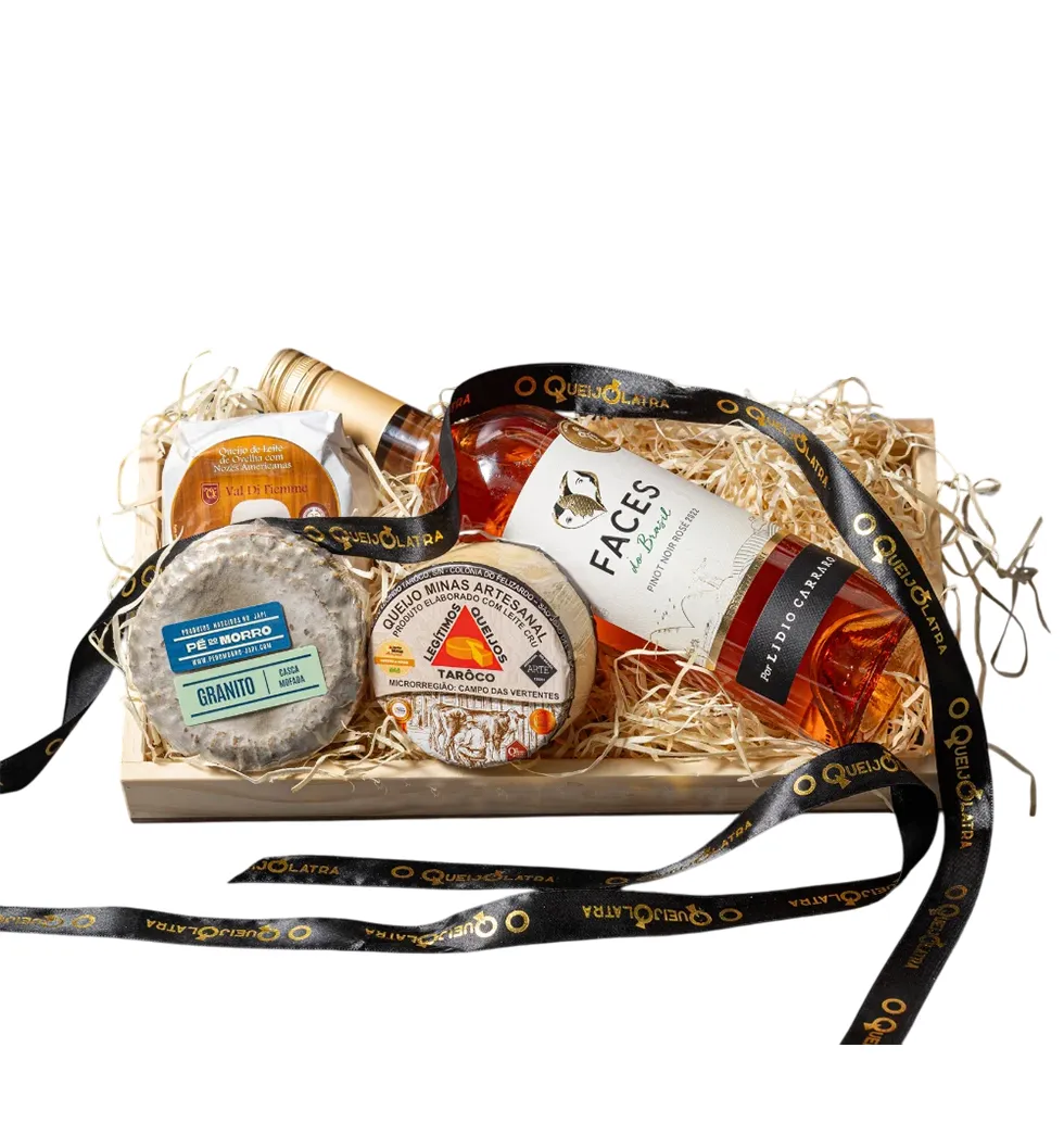 Rosé Wine & Trio of Fine Cheeses