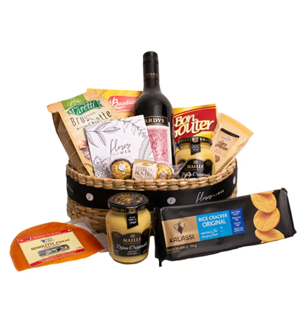 Delectable Wine and Snack Ensemble